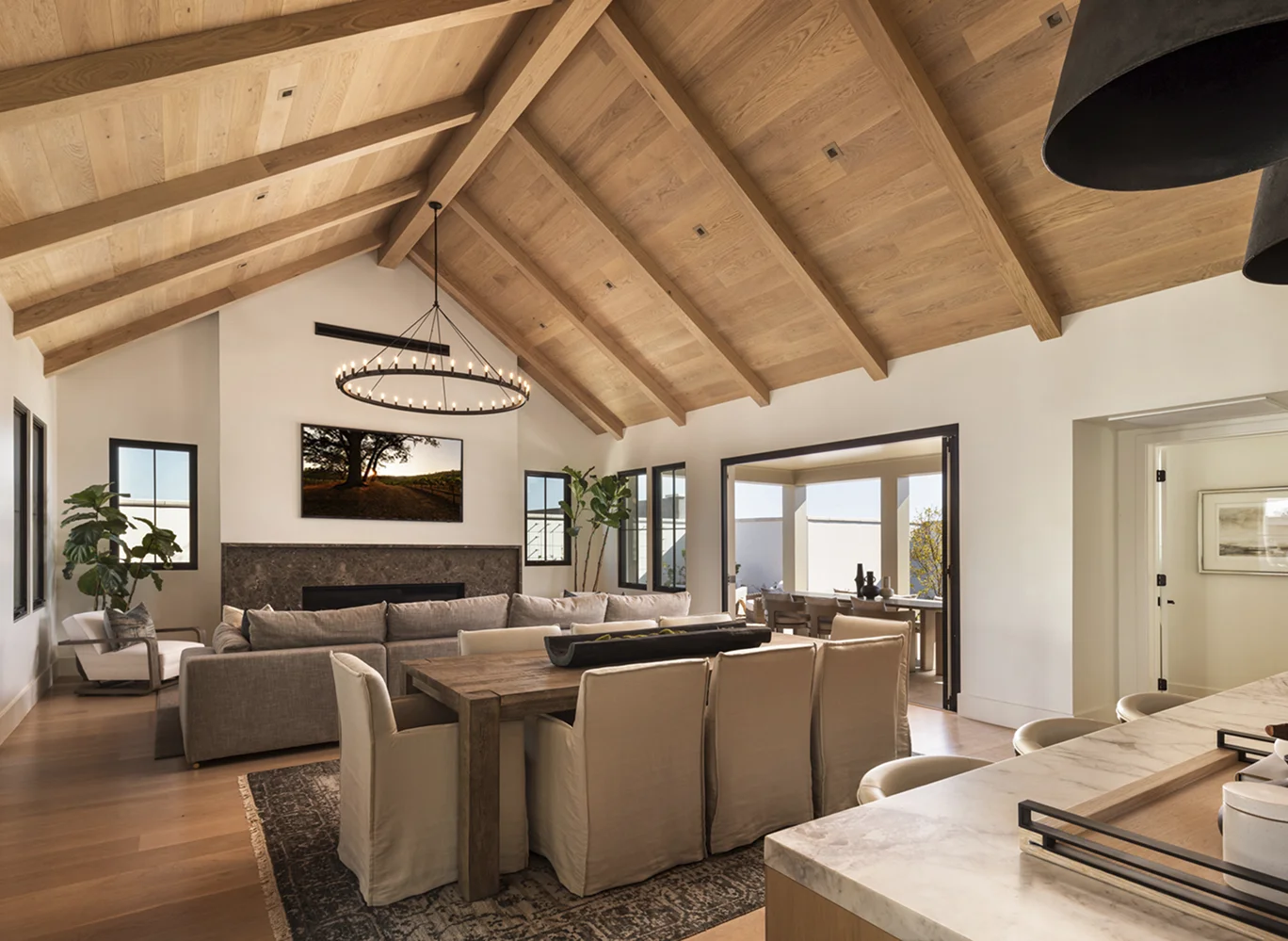 Show Stopping Wood Clad Cieling